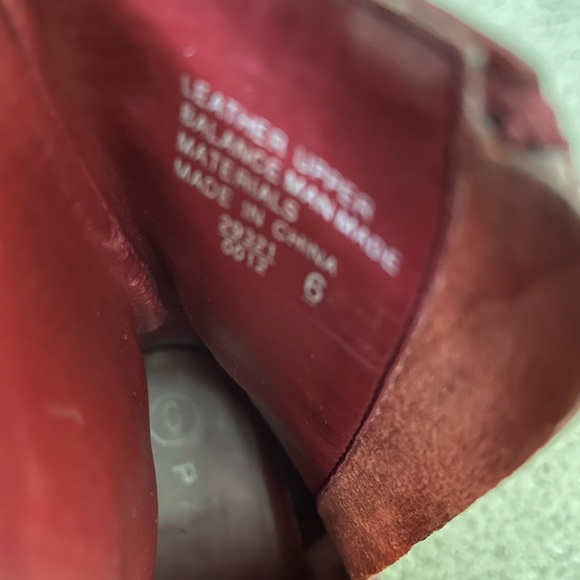 Red Leather wedge ankle boots - Picture 4 of 5